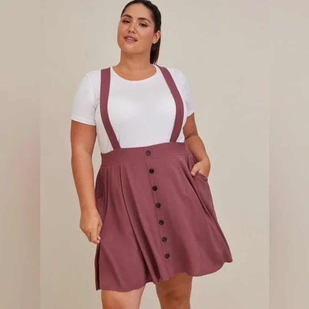 Torrid Mauve Mini Challis Skirtall - Picture 1 of 9